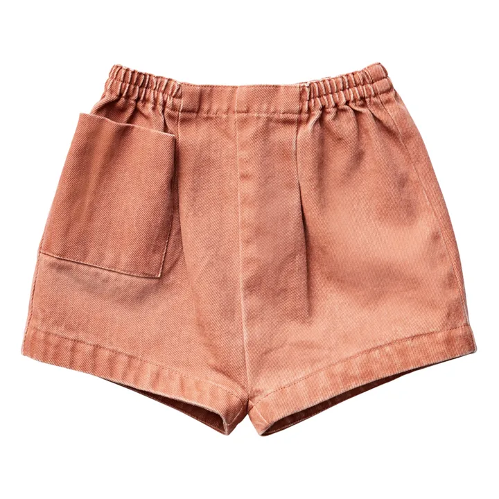 Trude Organic Cotton Denim Shorts | Apricot- Product image n°0