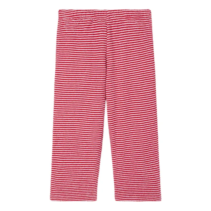 Pantaloni Jogger a righe in cotone organico | Rosso- Immagine del prodotto n°0