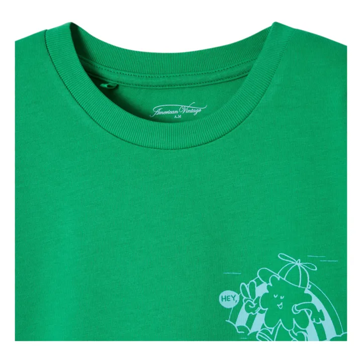 Straight Printed T-shirt | Mint Green- Product image n°1