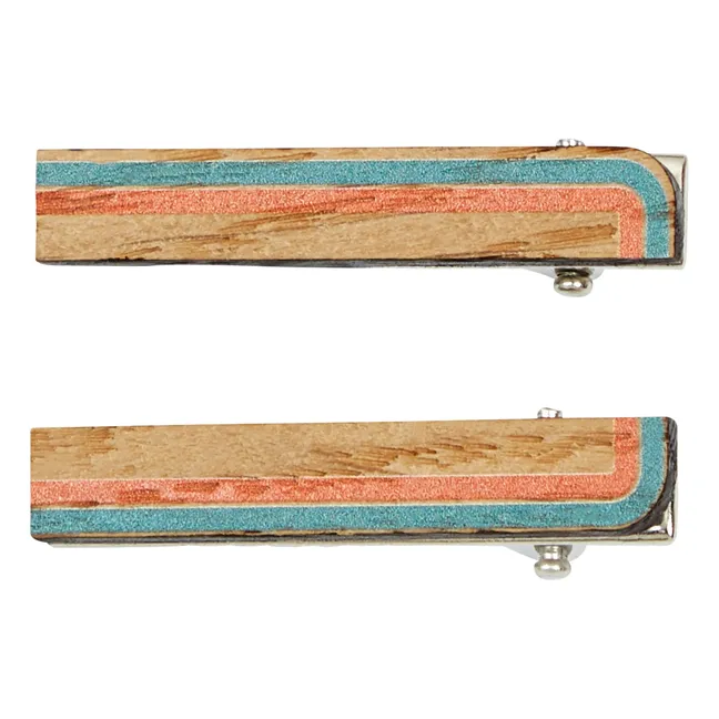 Set di due pinze in legno | Turquoise