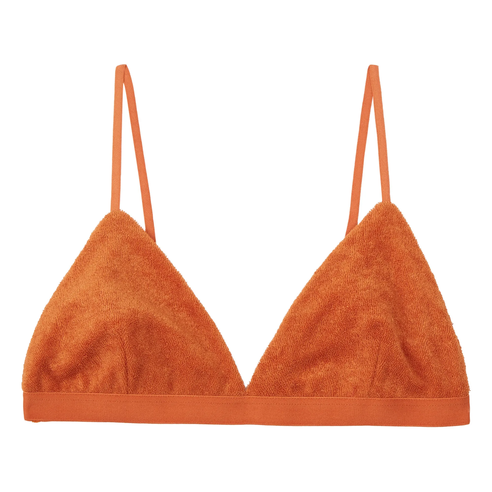Baserange Orange Rouille Mississippi Organic Cotton Terry Bra