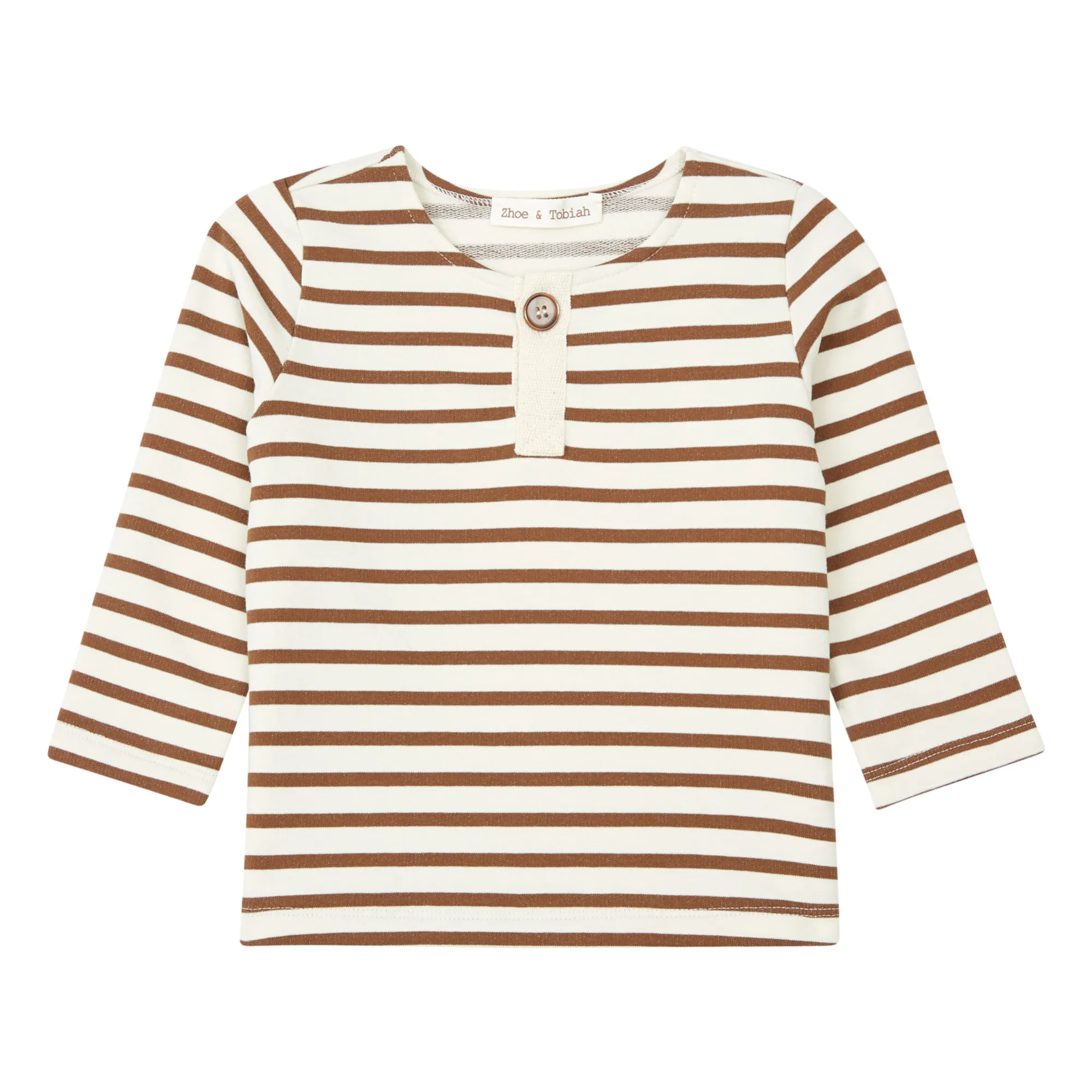 Zhoe & Tobiah Camel Striped Sweater