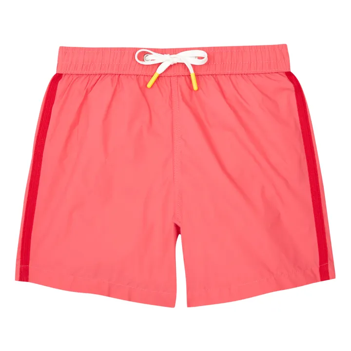 Achille Stripe Recycled Nylon Swim Trunks | Red- Product image n°0