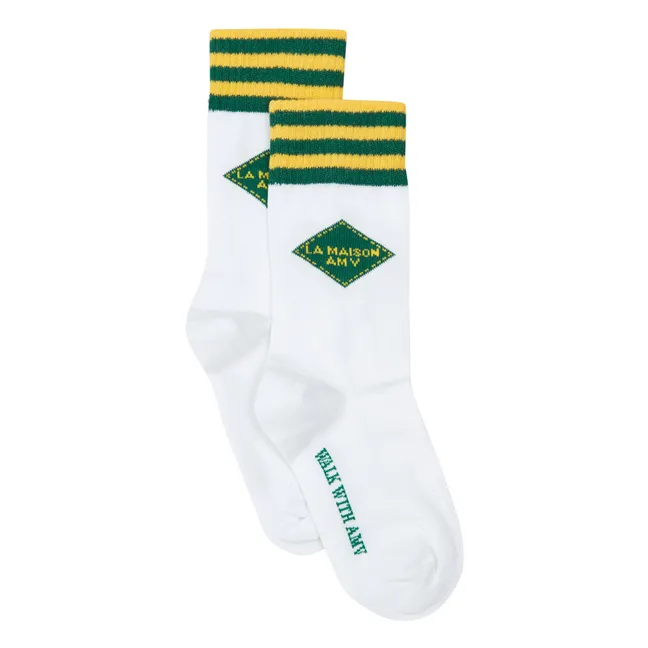 Chaussettes Rayées | Blanc
