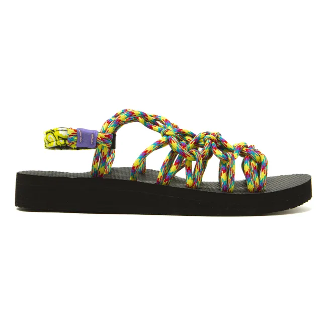 Sandalen Trekky Fun Geflochten | Neongelb