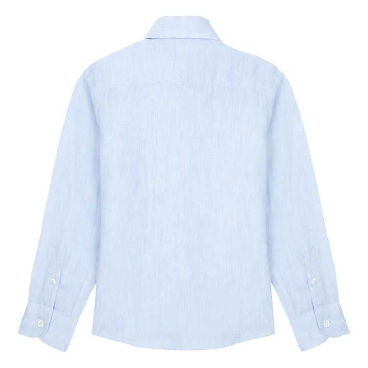 Camisa de chambray de lino Paul | Azul Cielo- Imagen del producto n°2