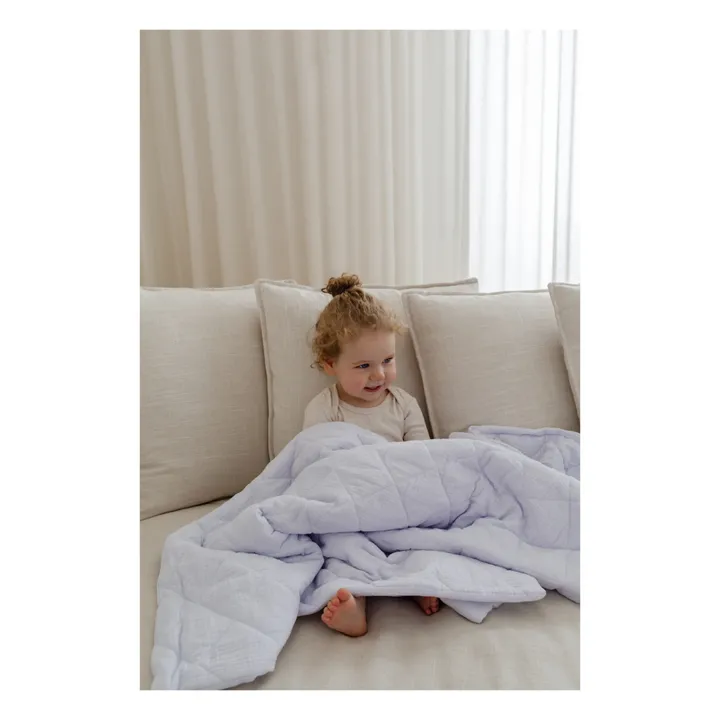 Couverture matelassée en coton bio | Lavande- Image produit n°2