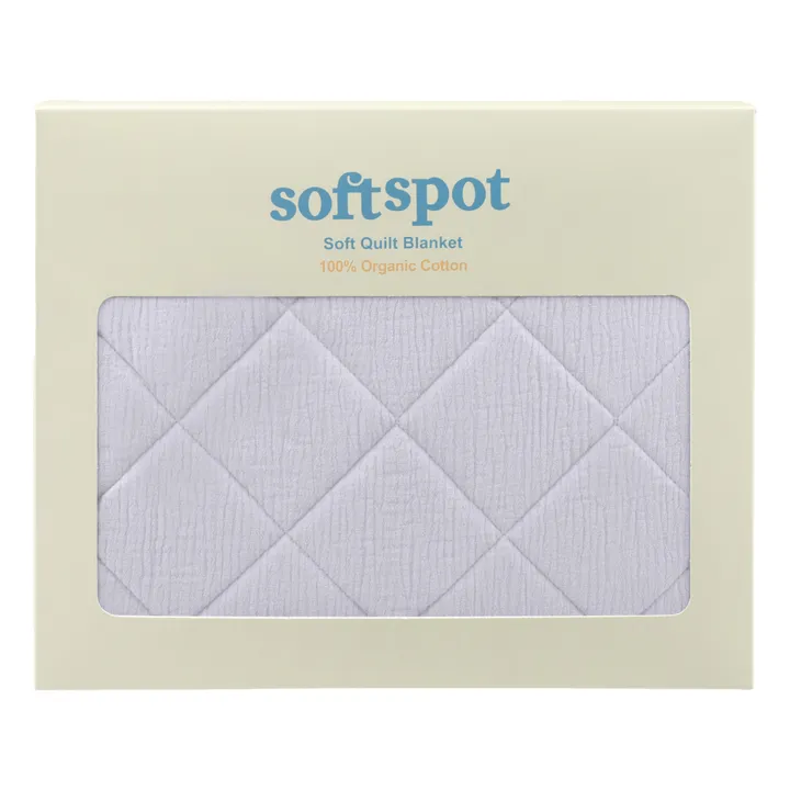 Couverture matelassée en coton bio | Lavande- Image produit n°0