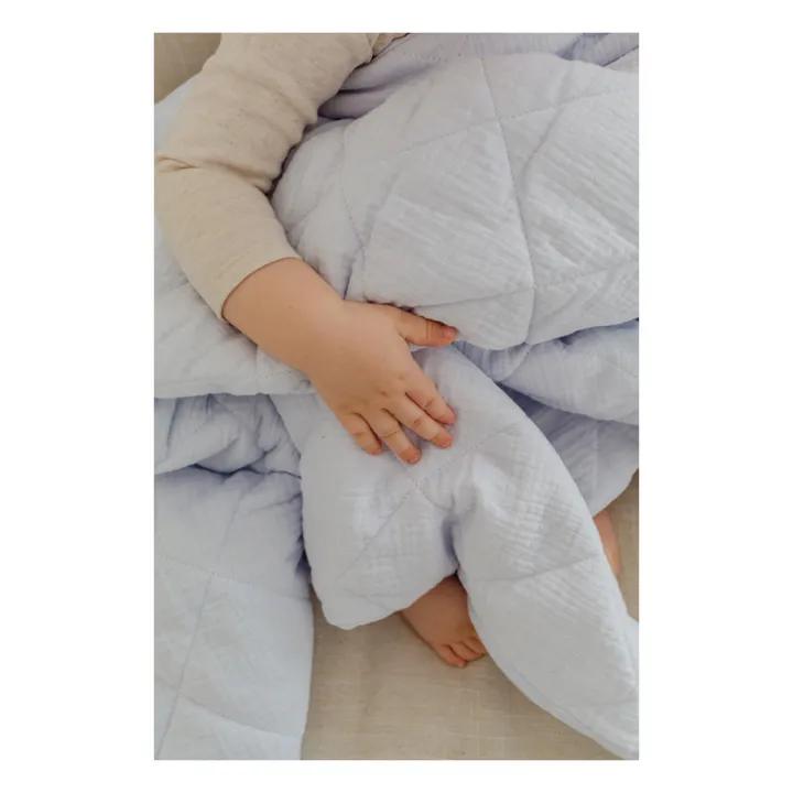 Couverture matelassée en coton bio | Lavande- Image produit n°5