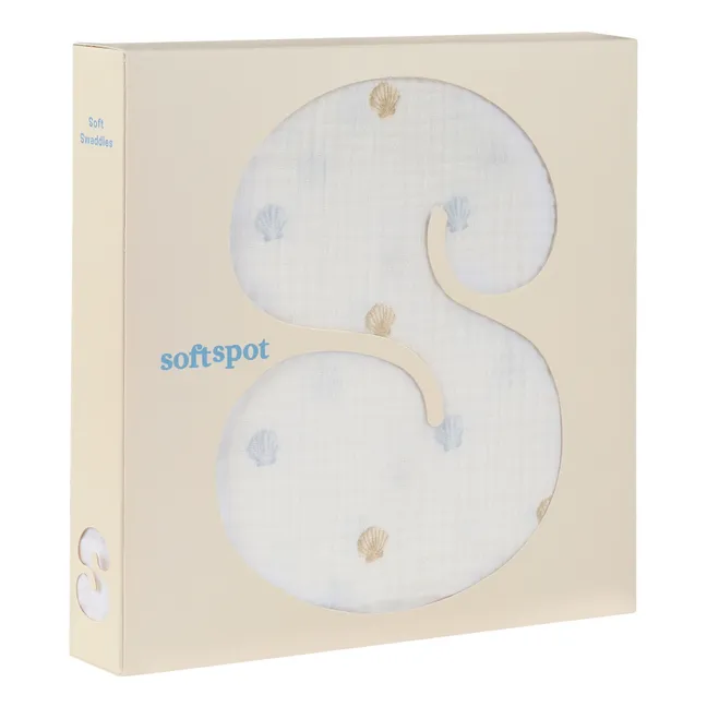 Seaside organic cotton swaddling diaper | Seaside