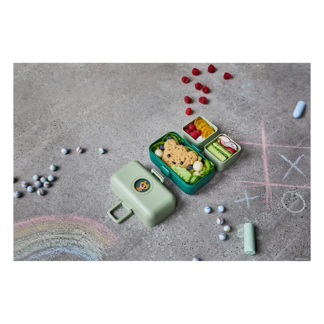 Modulares Kinder Bentobox 3 Fächer MB Tresor  | Grün