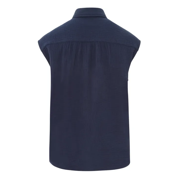 Camisa Cléo | Azul Noche- Imagen del producto n°7
