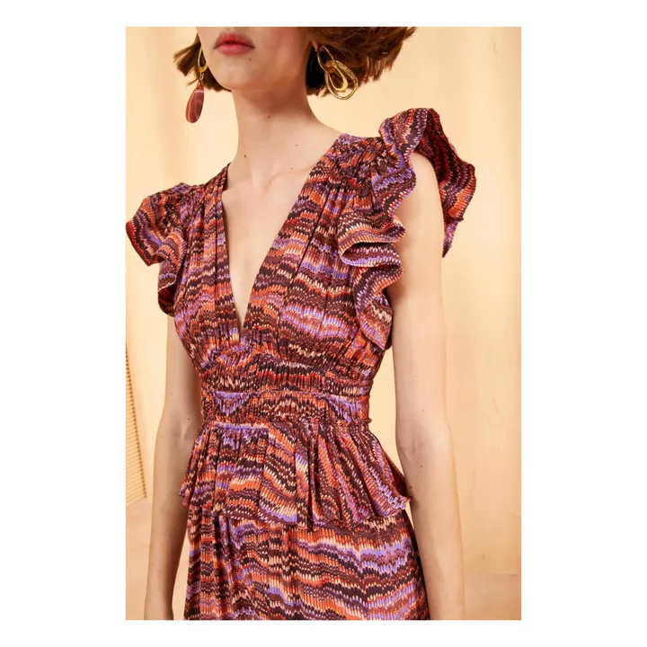 Bendetta Silk Dress | Terracotta- Product image n°2