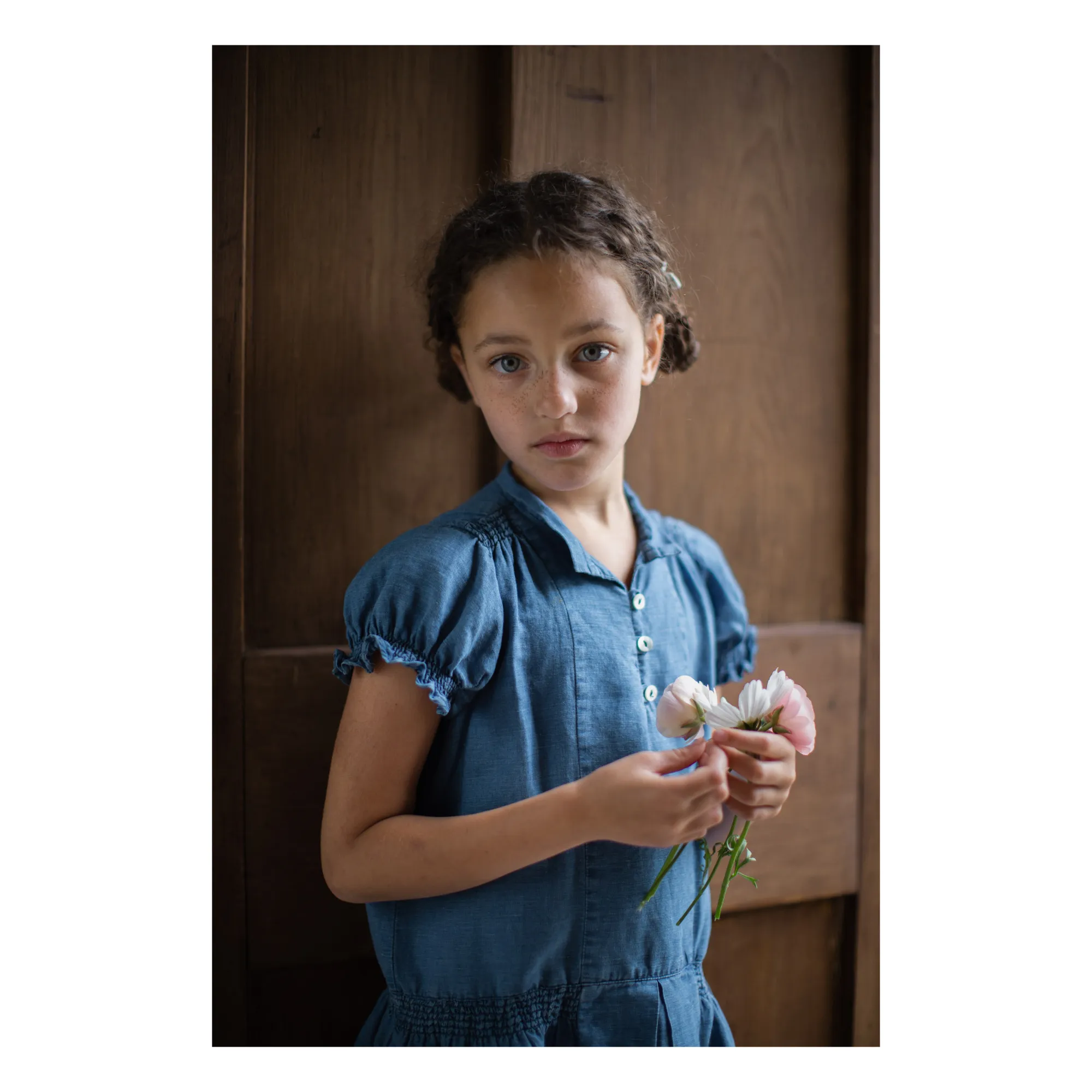 【SOOR PLOOM】Lucille Dress Soor Ploom - Lucille Cotton and Linen Dress - Blue | Smallable