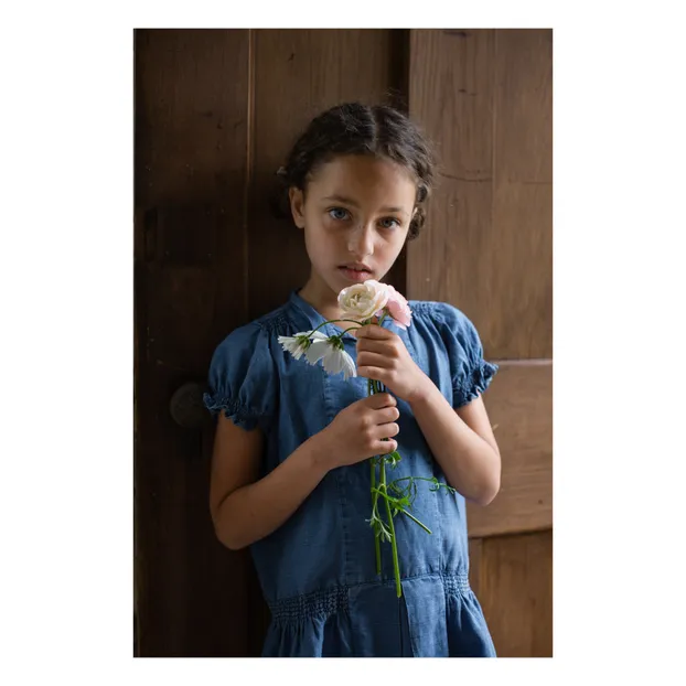 ワンピース Soor Ploom Lucille Dress-Indigo 3y lucille-cotton-and-linen-dress