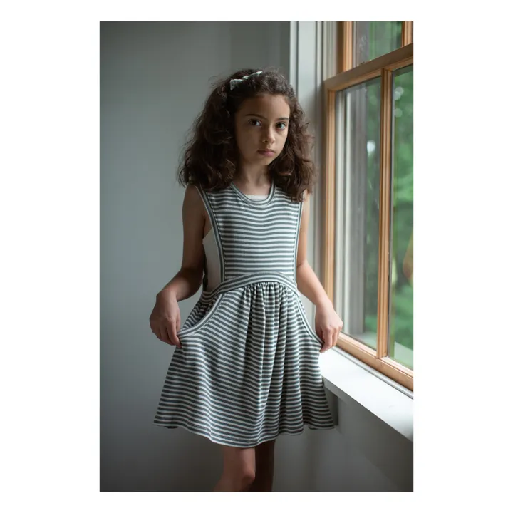 Soor Ploom - Dunes Striped Organic Pima Cotton Dress - Khaki