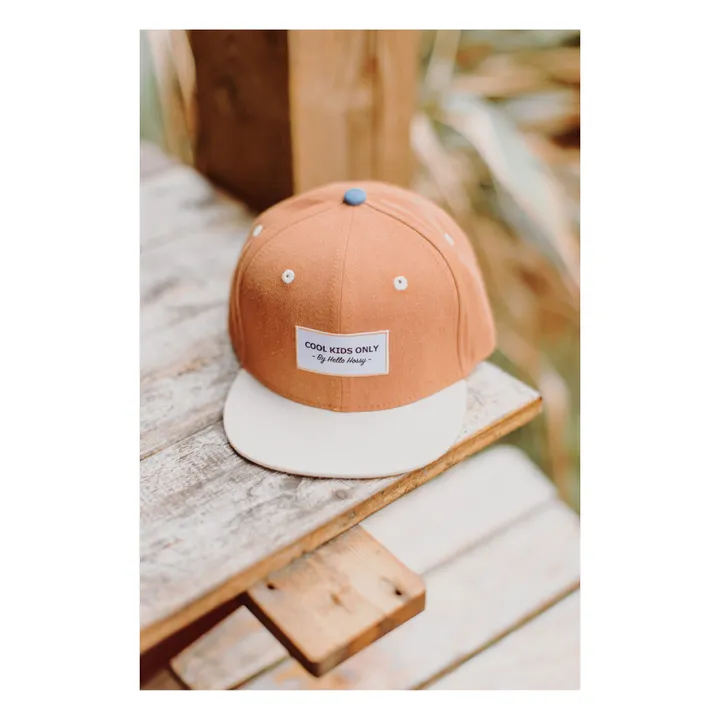 Plain Flat Visor Cap | Orange Rouille- Product image n°3