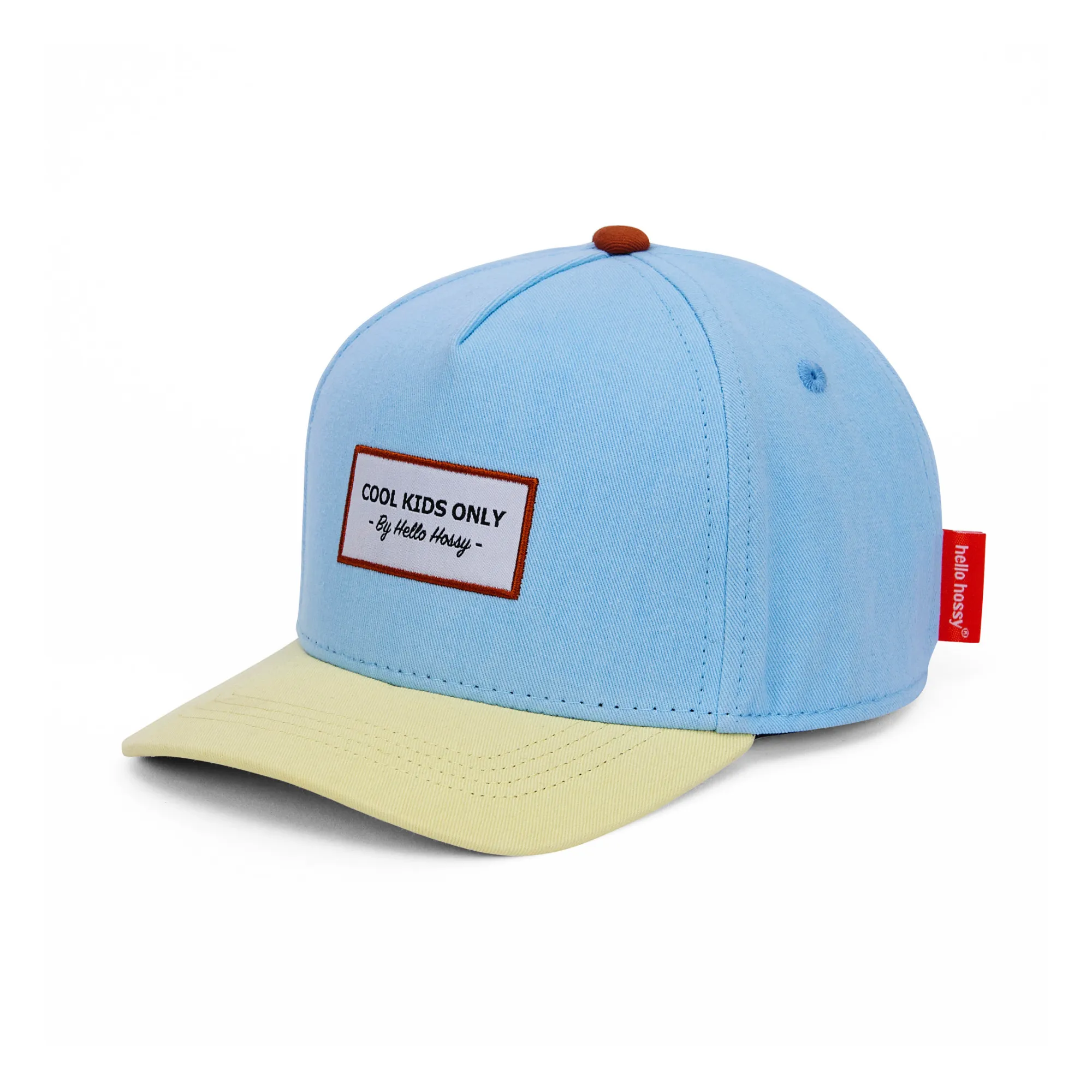 Hello Hossy Light Blue Plain Curved Visor Cap