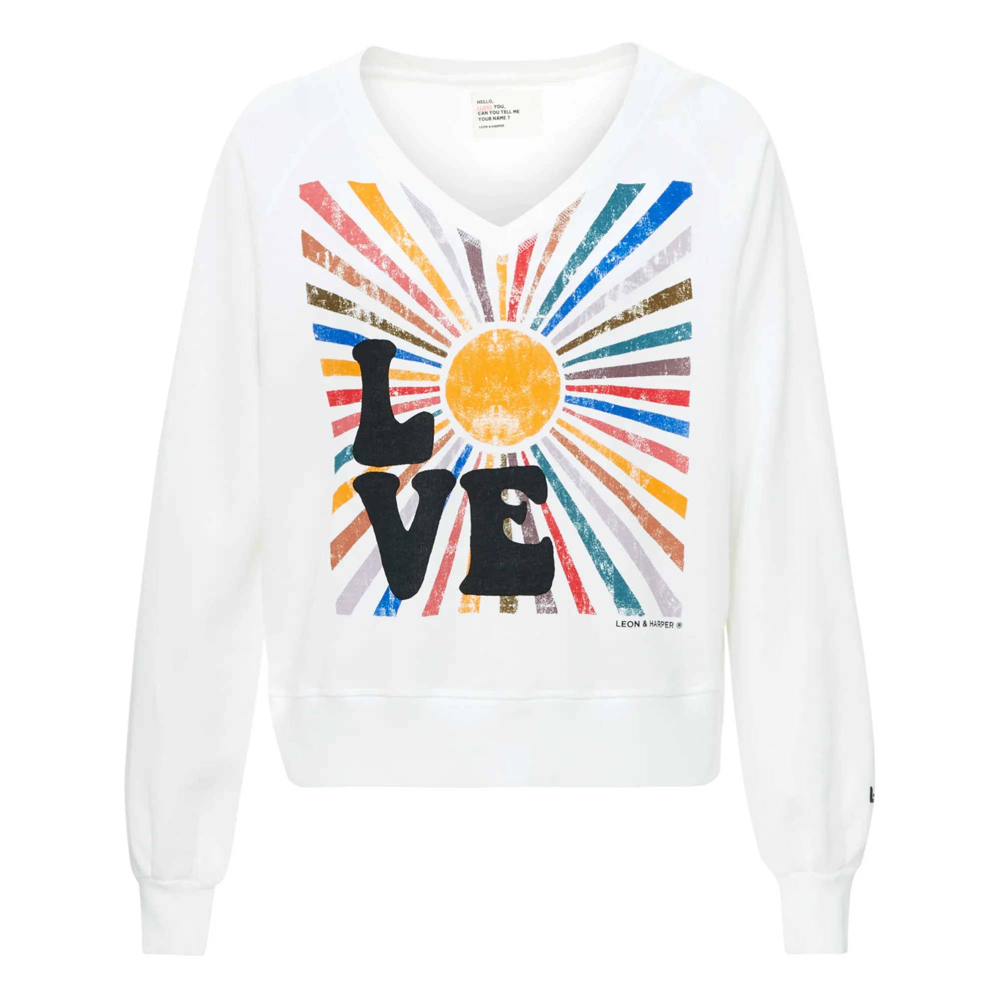 Leon Harper Sweat Shiva Lova Coton Bio Blanc Smallable