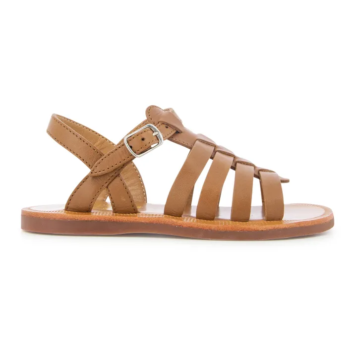 Plagette Strap Sandals | Camel- Product image n°0