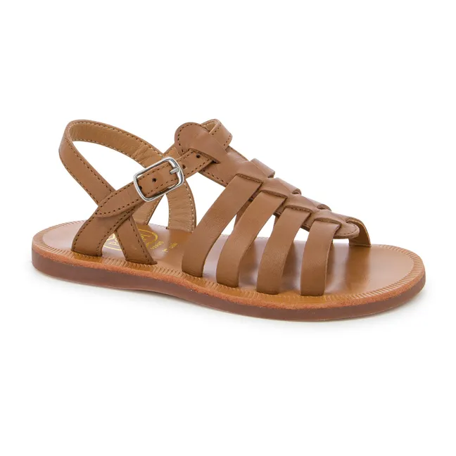 Sandales Plagette Strap | Camel