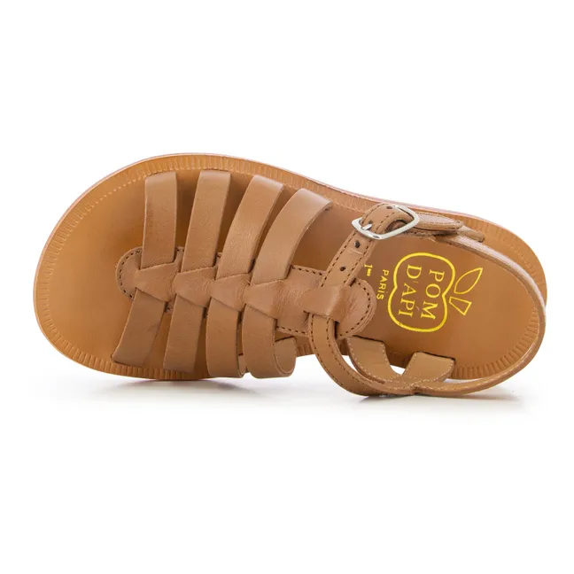 Sandales Plagette Strap | Camel