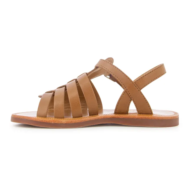 Sandales Plagette Strap | Camel