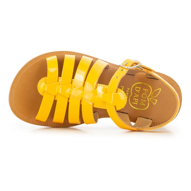 Plagette Strap Sandals | Mustard