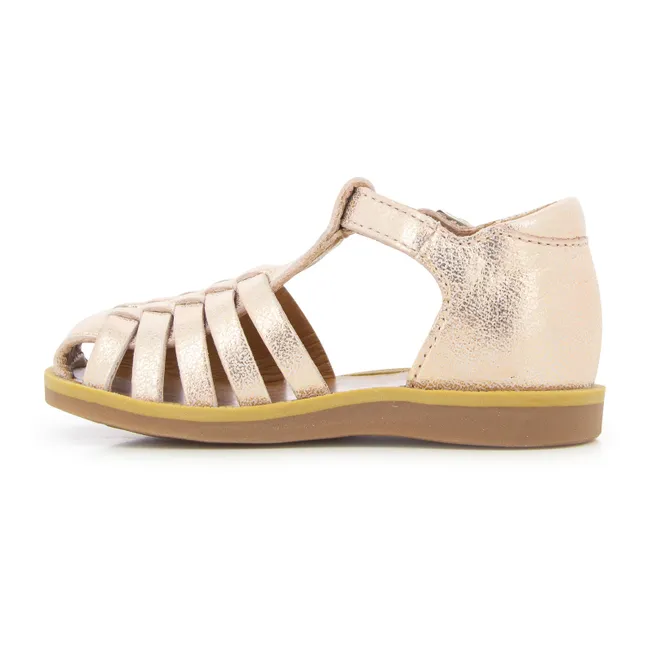 Sandales Poppy Pitti | Or rose