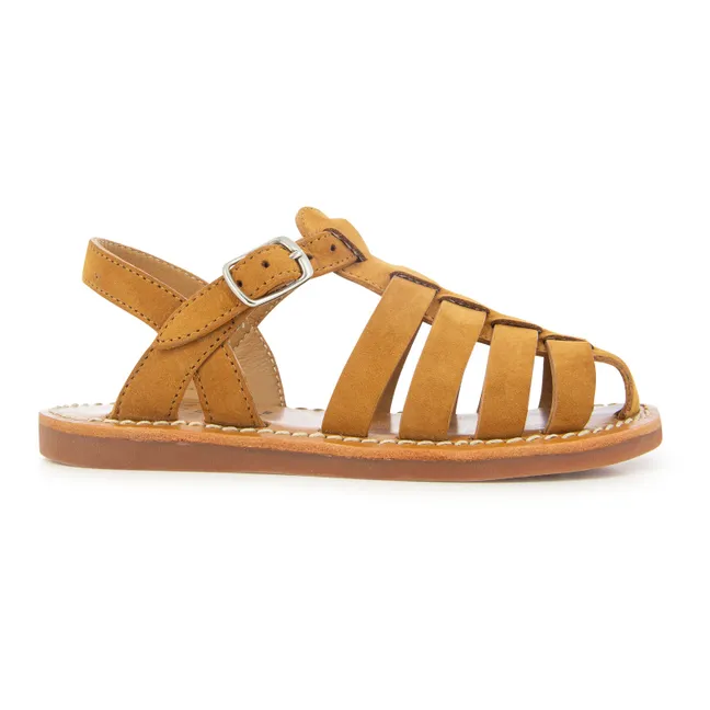 Sandalen Strand Stitch Dad | Kamelbraun