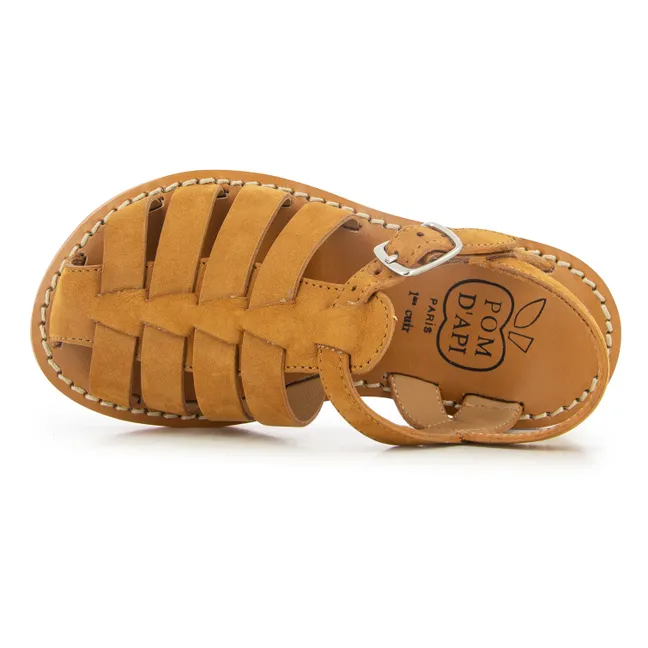 Sandalen Strand Stitch Dad | Kamelbraun