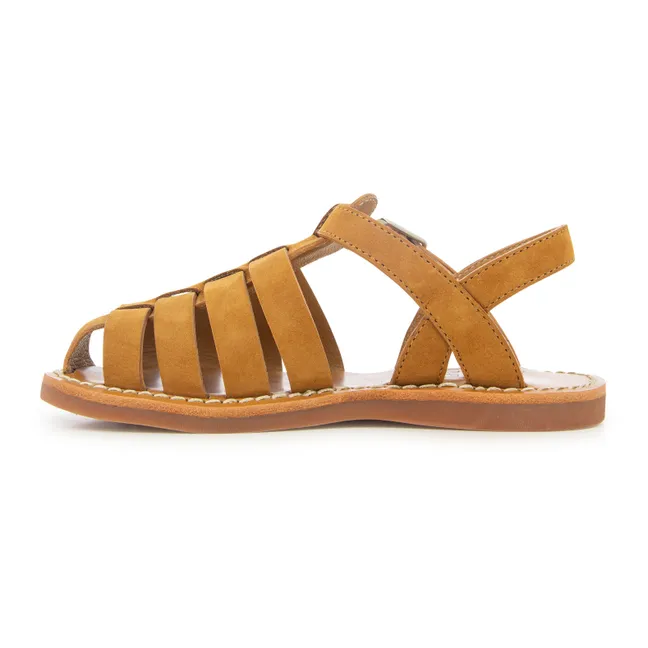 Dad Stitch Beach Sandals | Camel