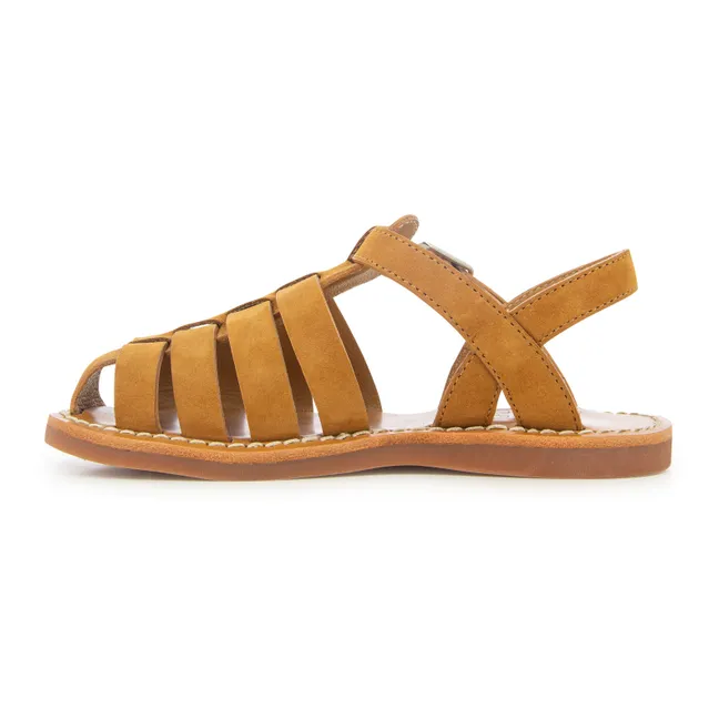 Sandalen Strand Stitch Dad | Kamelbraun