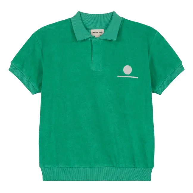Polo Léonard Eponge Coton Bio | Vert sapin