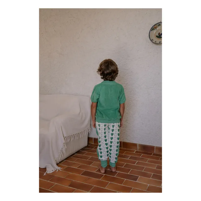 Polo Léonard Eponge Coton Bio | Vert sapin