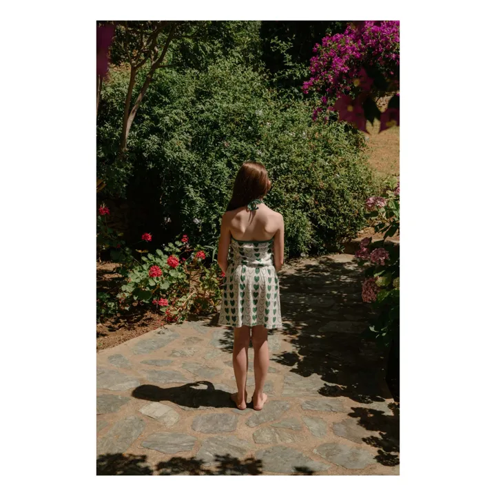 Top Angèle Cœurs Eponge Coton Bio | Blanc- Image produit n°4