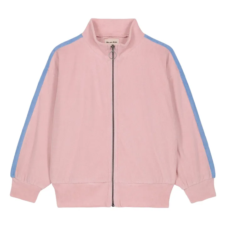 Veste Benjamin Eponge Coton Bio | Rose pâle- Image produit n°0