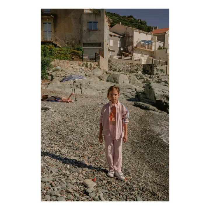 Veste Benjamin Eponge Coton Bio | Rose pâle- Image produit n°1