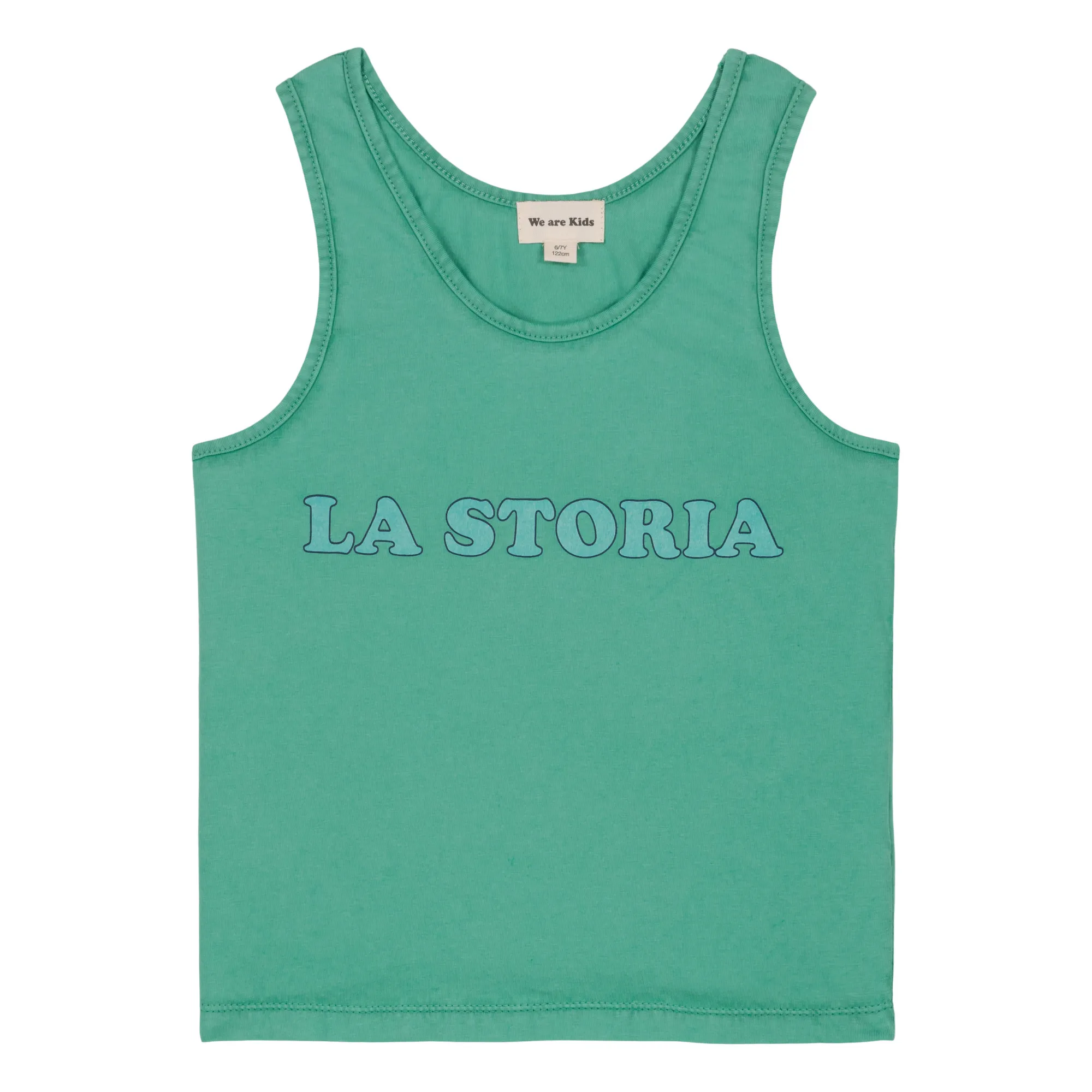 We Are Kids Chrome Green Marcel Organic Cotton Tank Top