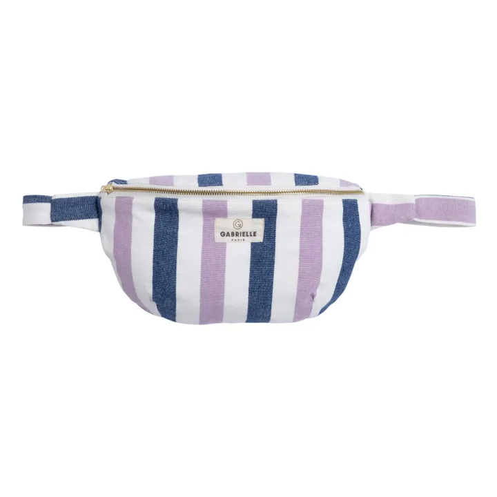 Striped bumbag | Indigo blue- Product image n°0