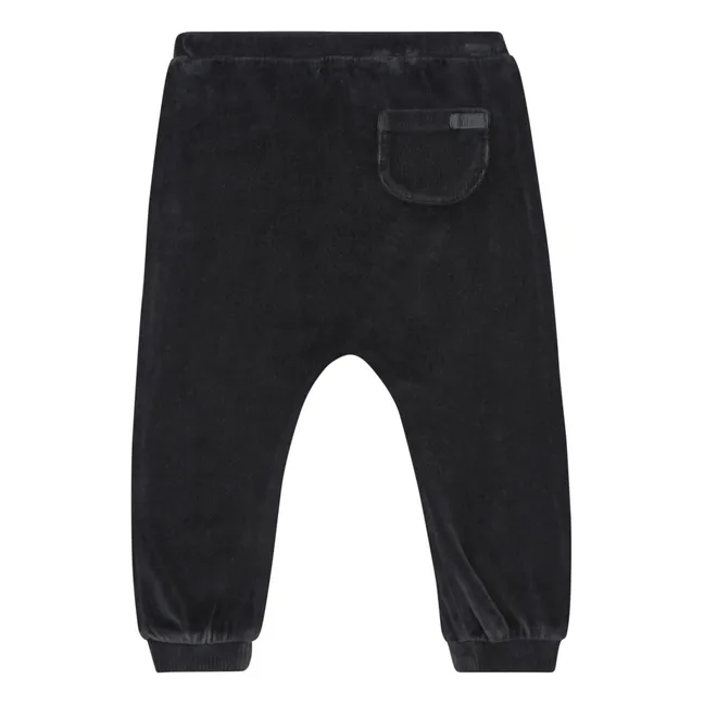 Pantaloni sarouel in velluto in cotone bio | Grigio antracite