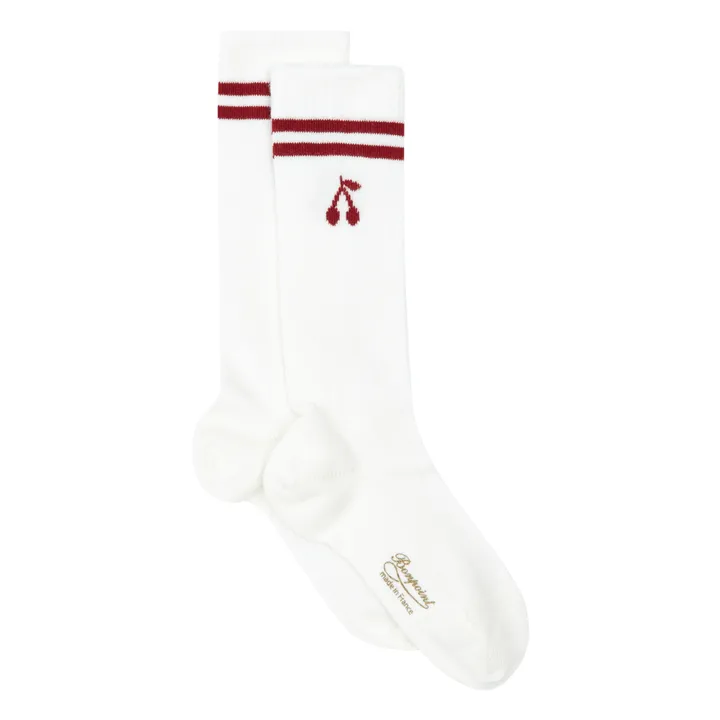 Chaza Cherry Socks | White- Product image n°0