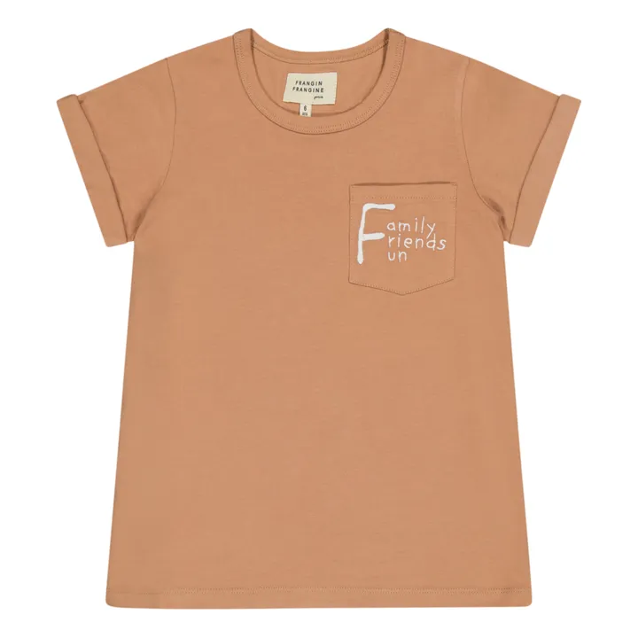 Maglietta in cotone organico Family Loulou | Camel- Immagine del prodotto n°0