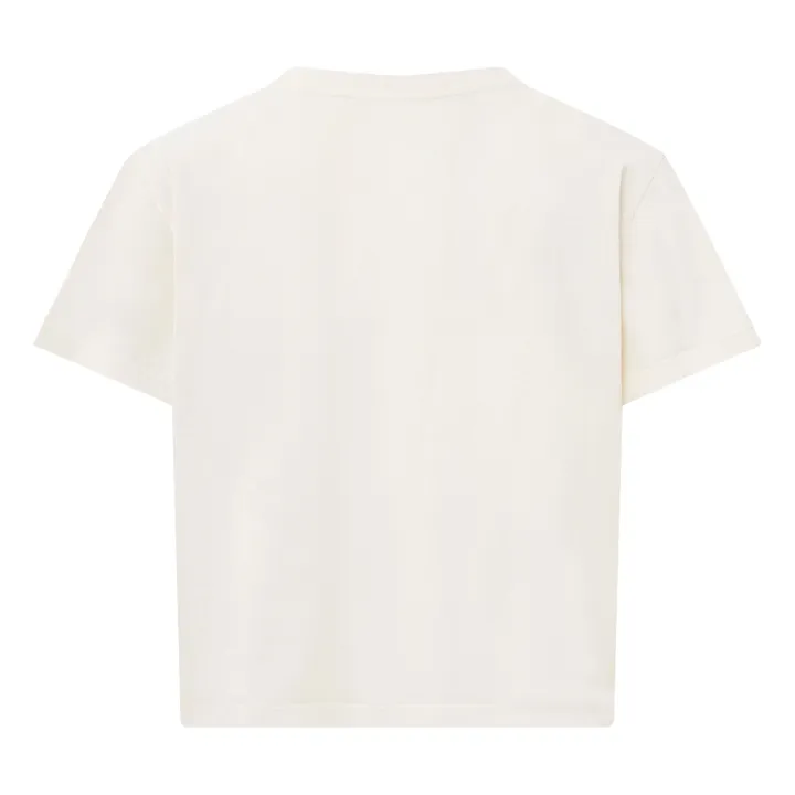 T-shirt Boxy stampata Cala Alma Deia in cotone organico | Bianco- Immagine del prodotto n°4