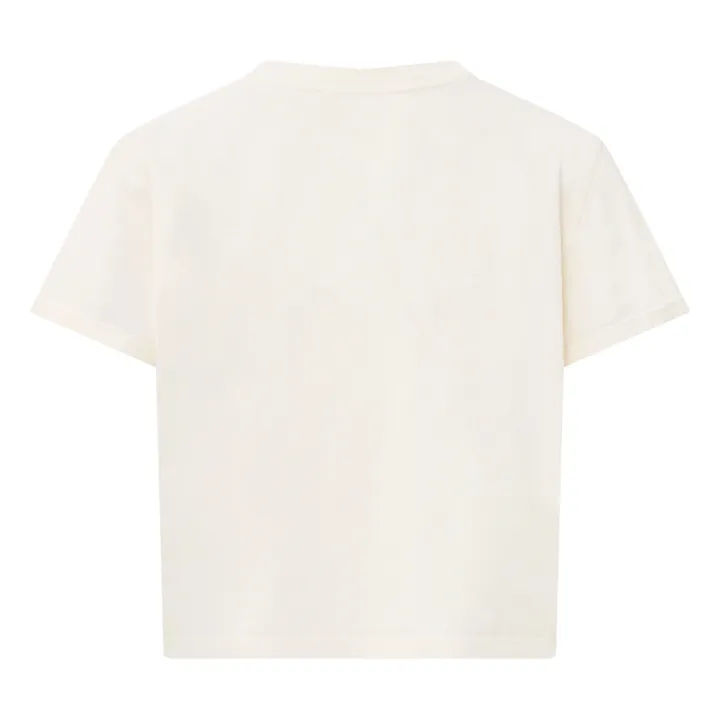 T-shirt Boxy stampata Sunkiss in cotone organico | Bianco cotone- Immagine del prodotto n°2