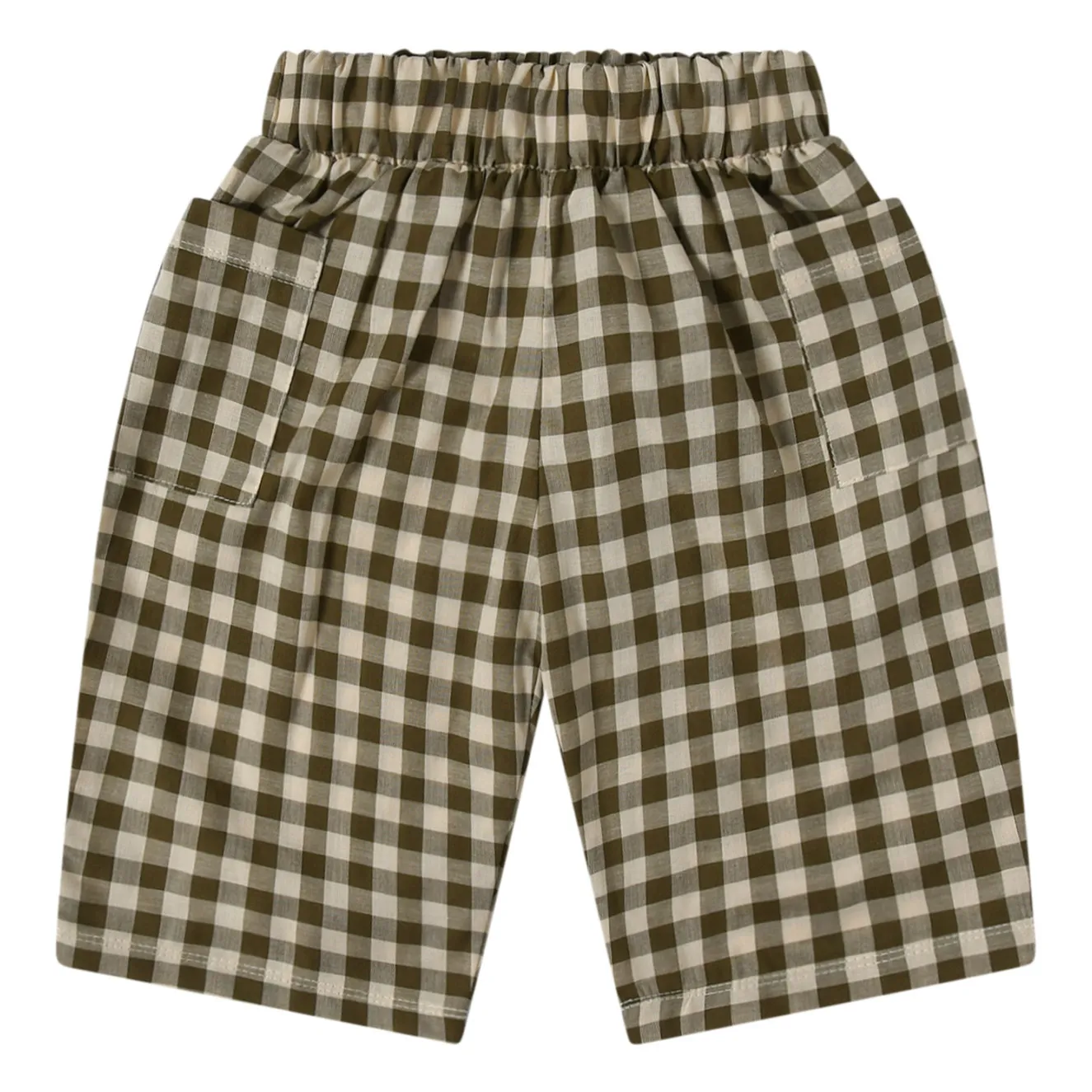 【Organic Zoo】OliveGingham FishermanPants Kids Organic Zoo Gingham Fisherman Pants with pockets