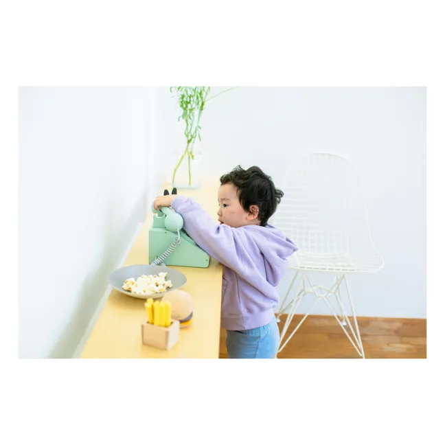 Holztelefon Flora | Mintgrün