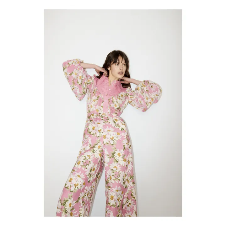 Camicia, modello: Maia, in seta e lino | Rosa- Immagine del prodotto n°2