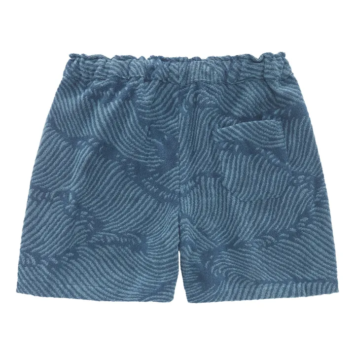 Pantalón corto de rizo ondulado | Azul- Imagen del producto n°4