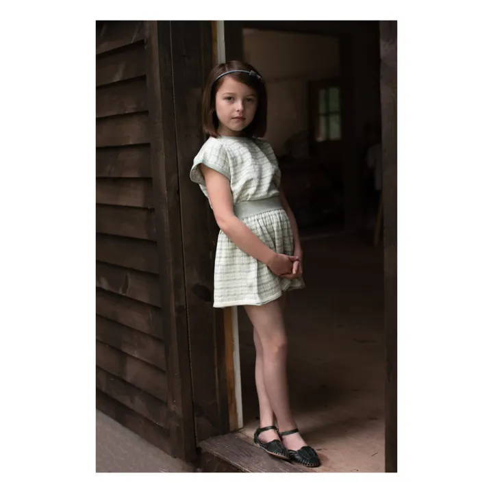 Soor Ploom - Netty Organic Pima Cotton Knit Skirt - Grey blue  